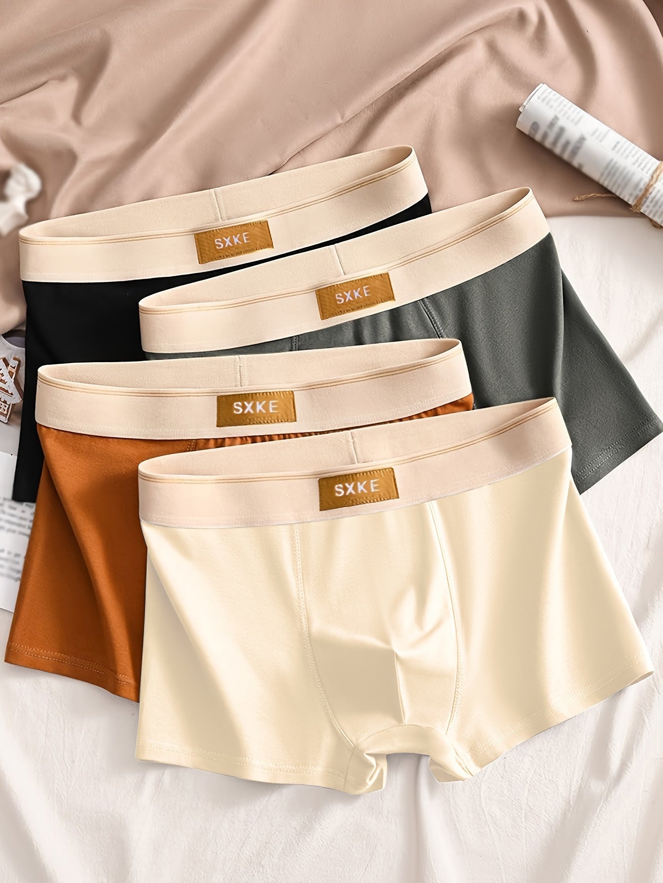 4-Pack Comfortabele Heren Boxershorts met Stretch