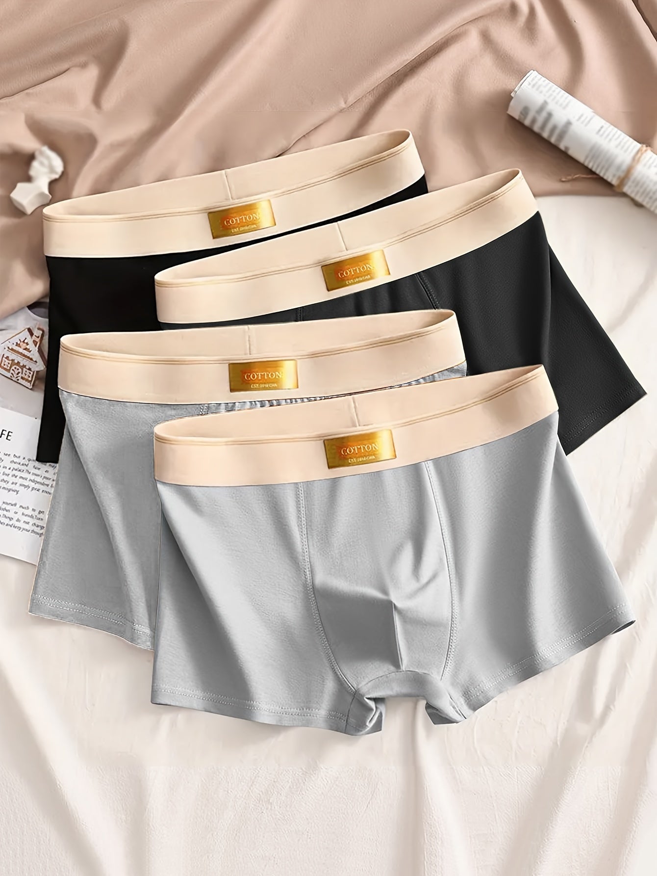4-Pack Comfortabele Heren Boxershorts met Stretch
