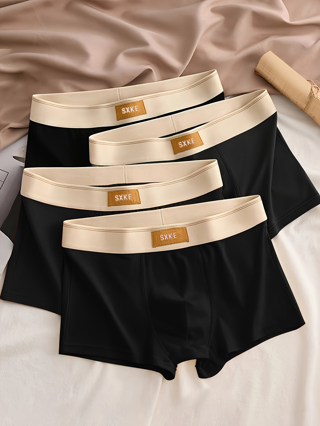 4-Pack Comfortabele Heren Boxershorts met Stretch