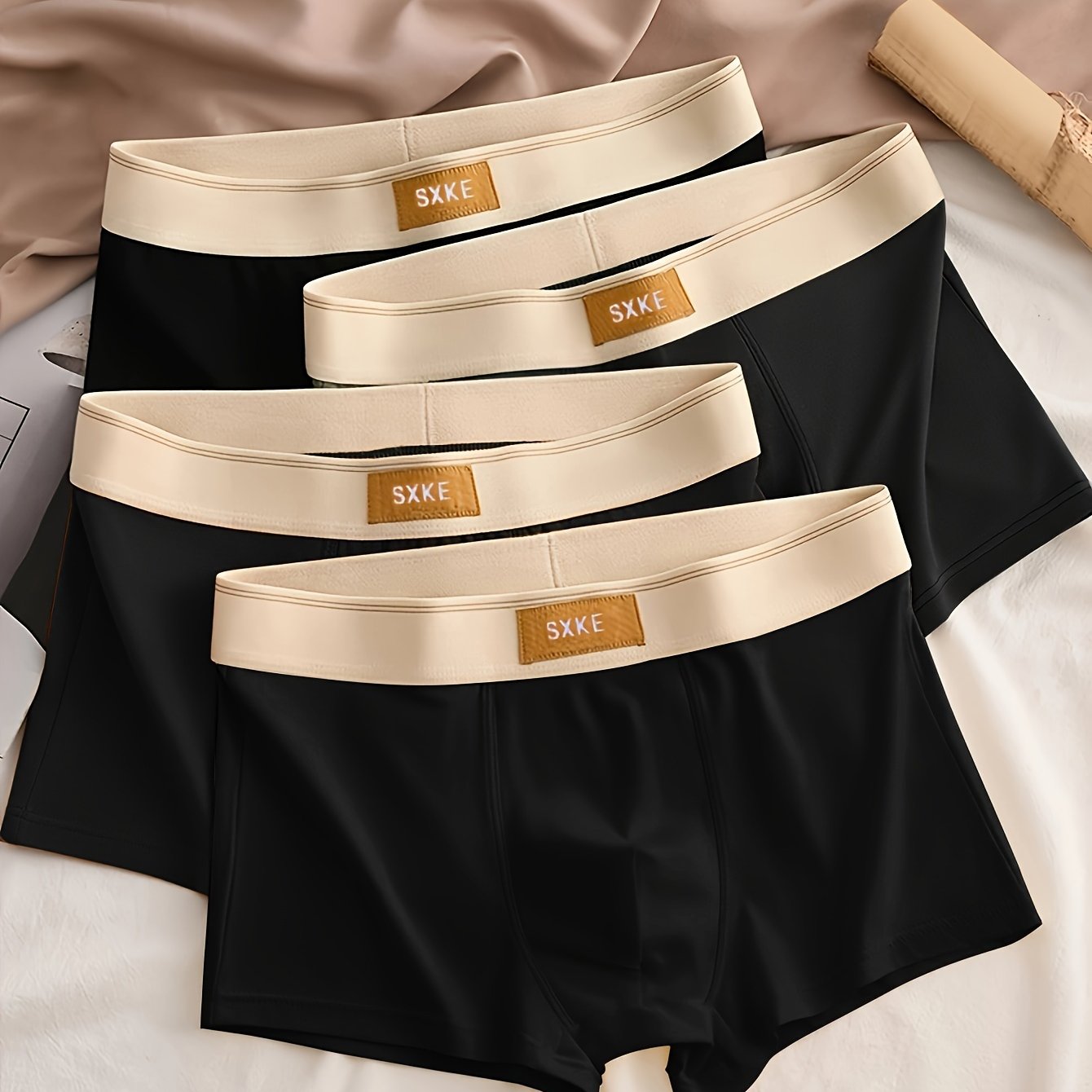 4-Pack Comfortabele Heren Boxershorts met Stretch