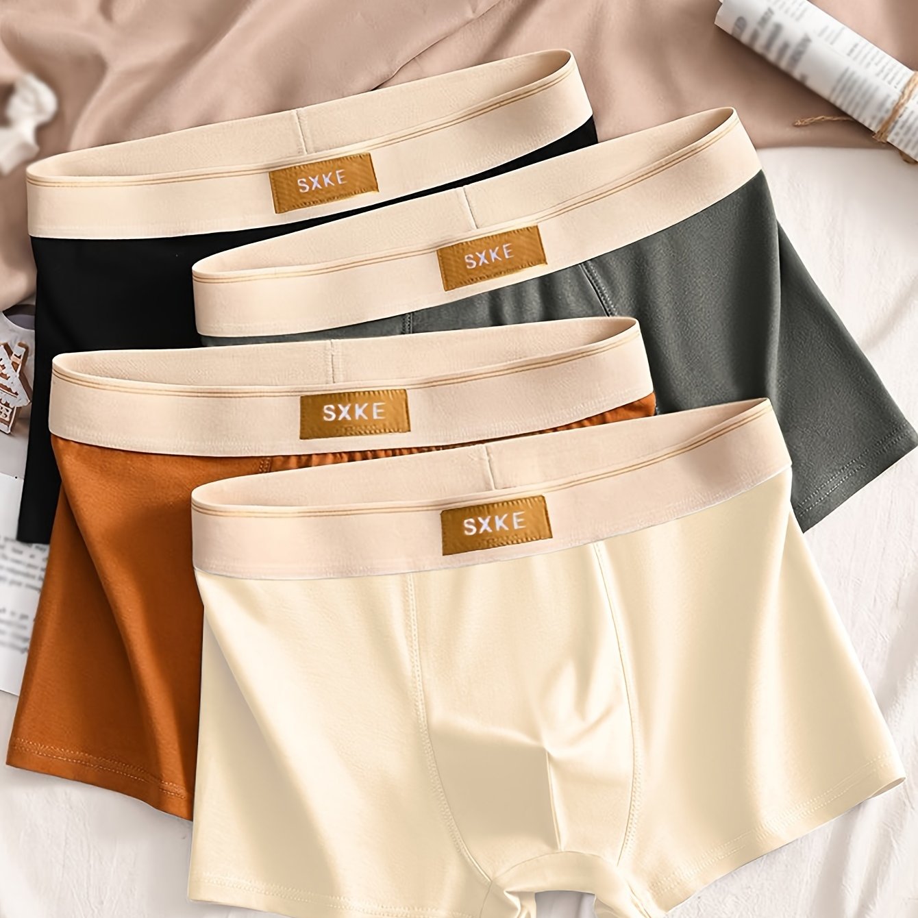 4-Pack Comfortabele Heren Boxershorts met Stretch