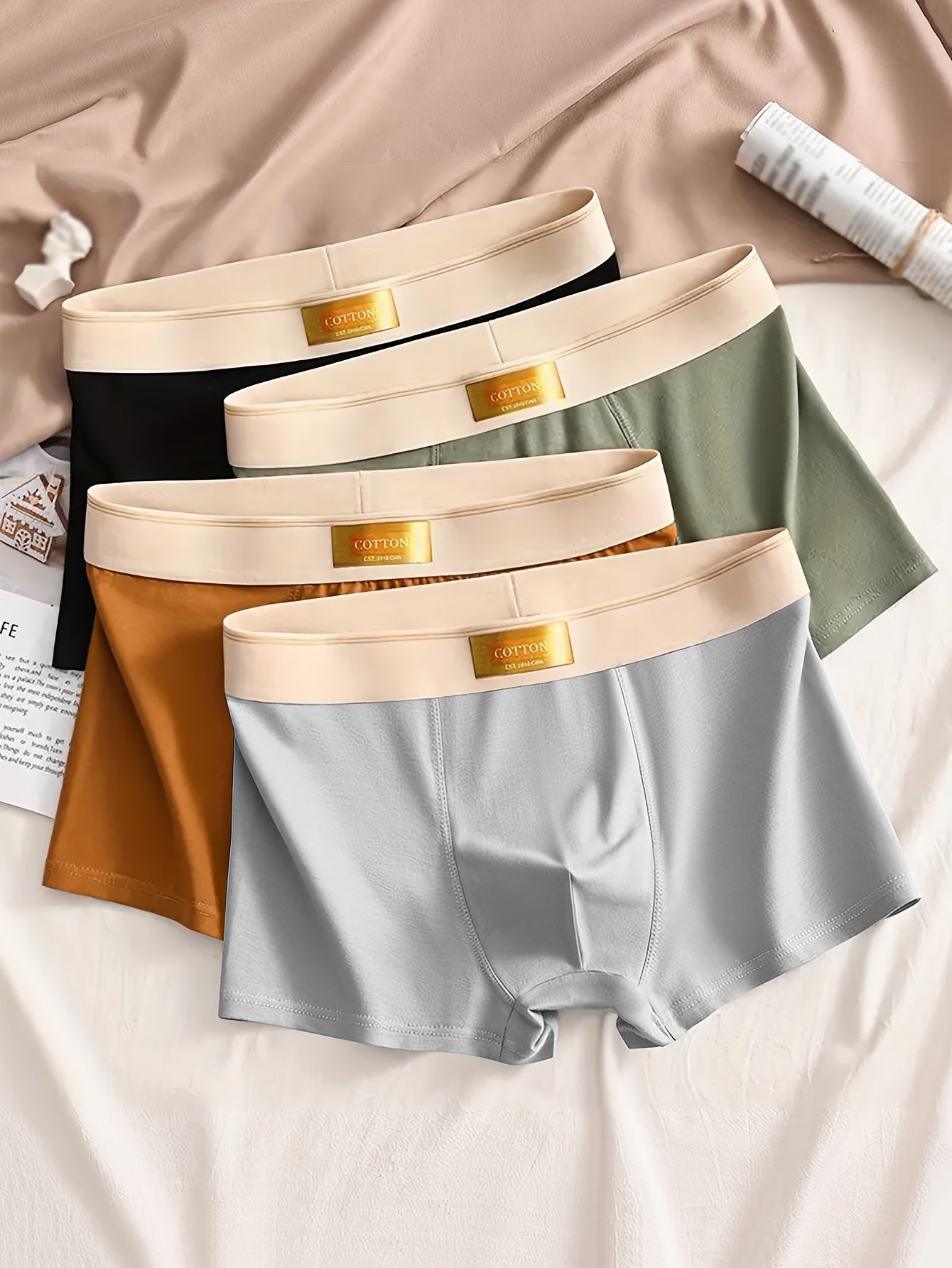 4-Pack Comfortabele Heren Boxershorts met Stretch