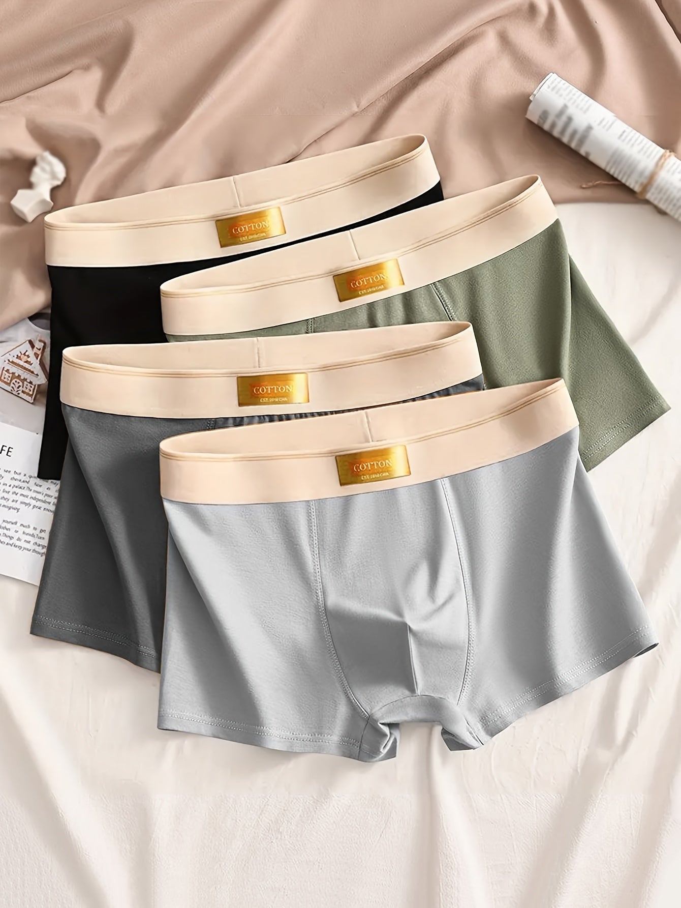 4-Pack Comfortabele Heren Boxershorts met Stretch