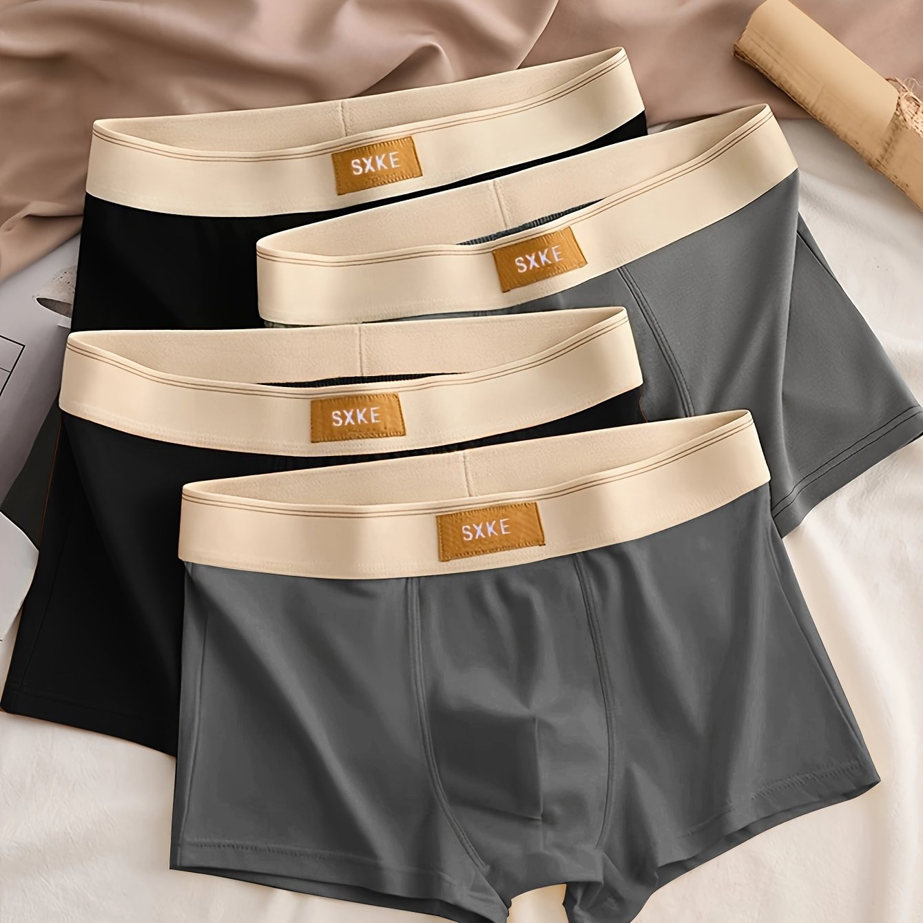 4-Pack Comfortabele Heren Boxershorts met Stretch