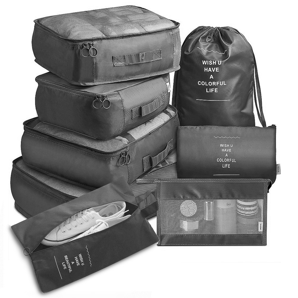 8-delige Reisset – Bagage Organizers & Verdelers