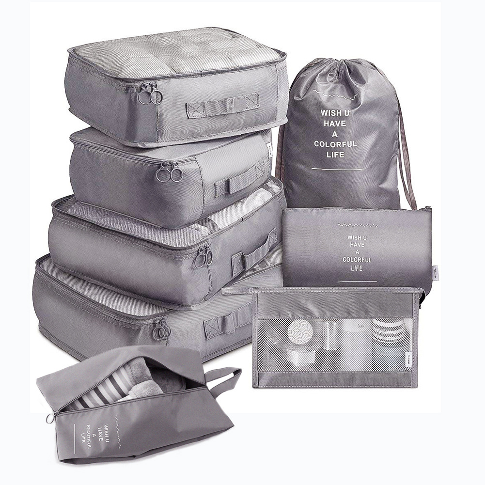 8-delige Reisset – Bagage Organizers & Verdelers