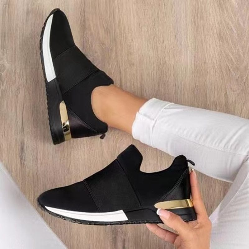 Ademende Stijlvolle Dames Sneakers Beige