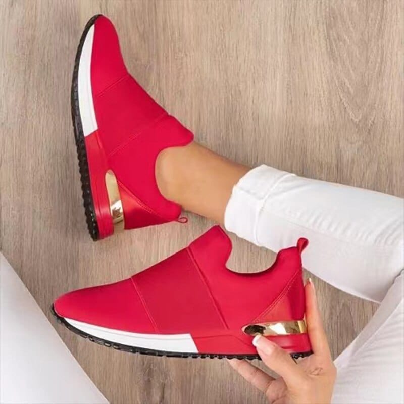 Ademende Stijlvolle Dames Sneakers Beige