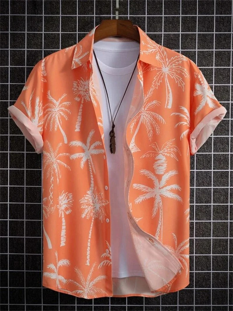 Amich - 3D Bloemenprint Hawaii Shirt