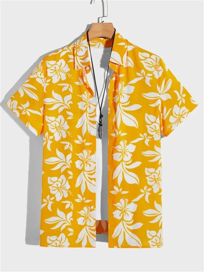 Amich - 3D Bloemenprint Hawaii Shirt