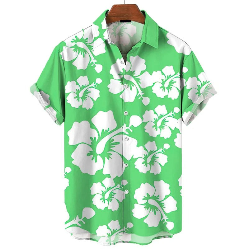 Amigo - 3D Bloemenprint Hawaii Shirt