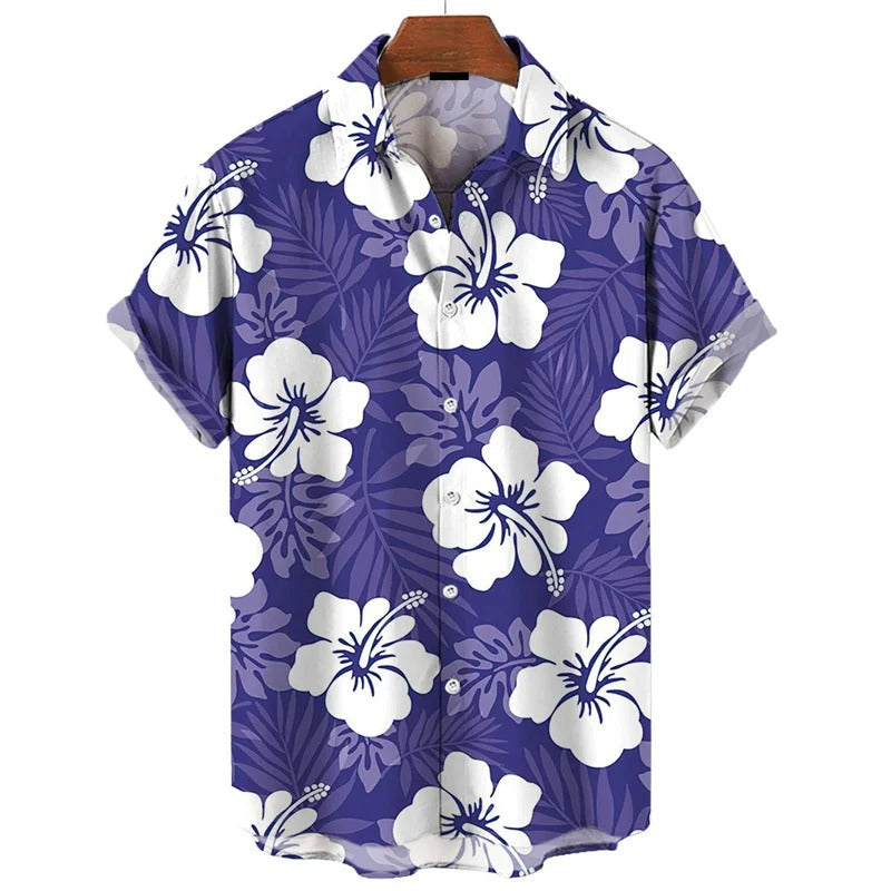 Amigo - 3D Bloemenprint Hawaii Shirt