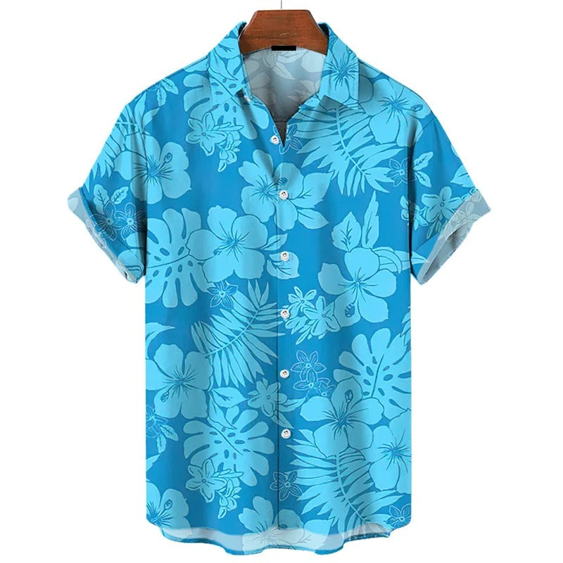 Amigo - 3D Bloemenprint Hawaii Shirt