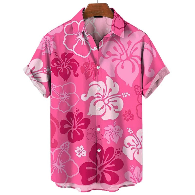Amigo - 3D Bloemenprint Hawaii Shirt