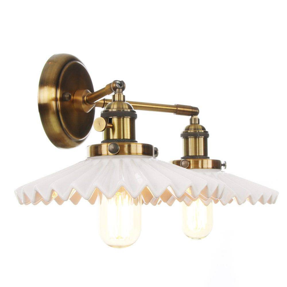 Antieke Keramische Wandlamp Dubbel - Antiek Gouden Stijl