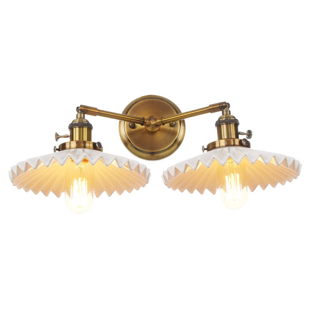Antieke Keramische Wandlamp Dubbel - Antiek Gouden Stijl