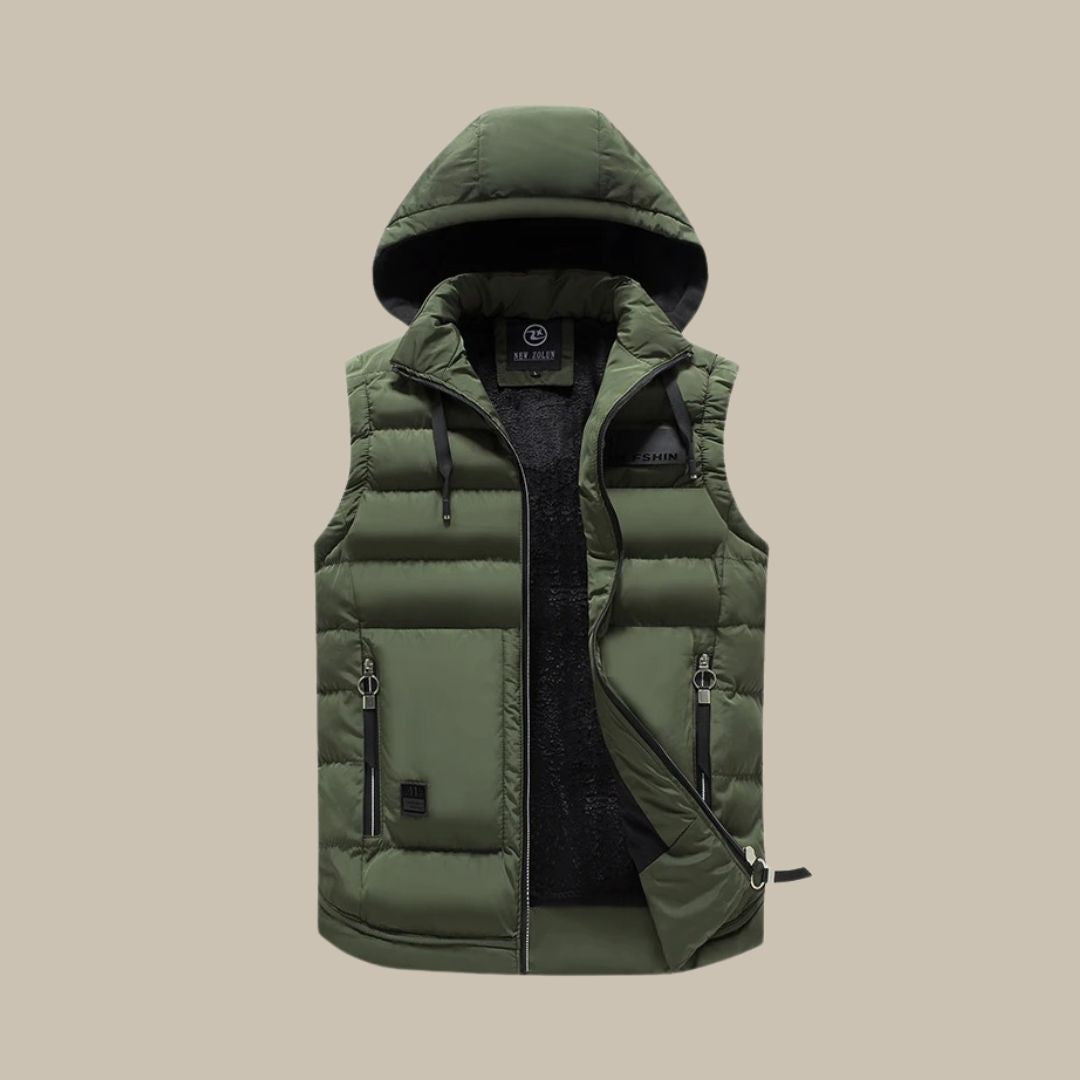 Anton - Heren Bodywarmer met Capuchon