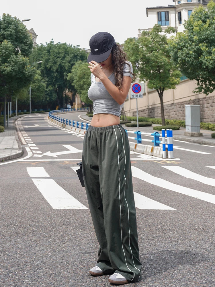 Baggy Cargo Broek met Trekkoord Taille