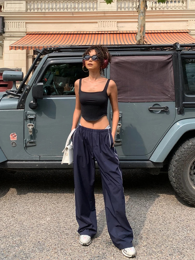 Baggy Cargo Broek met Trekkoord Taille