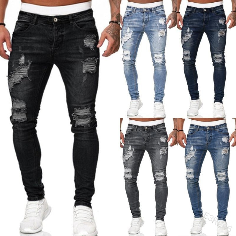 Benham - Ripped Slim Fit Herenjeans