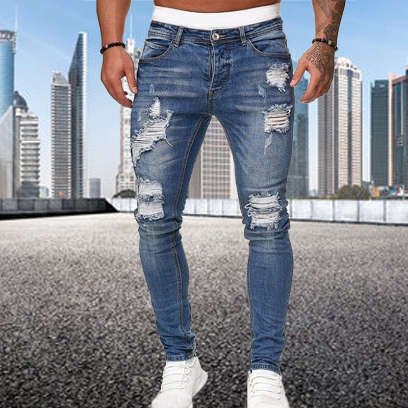 Benham - Ripped Slim Fit Herenjeans