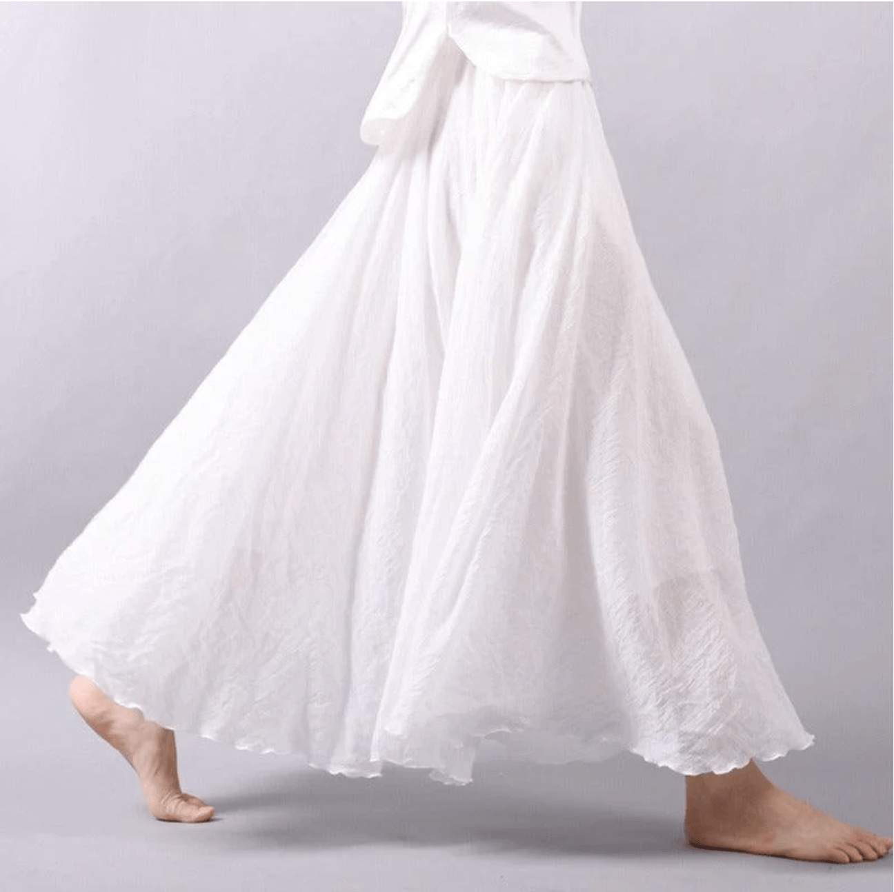Bohemian Linnen Maxi Rok - Stijlvol Design