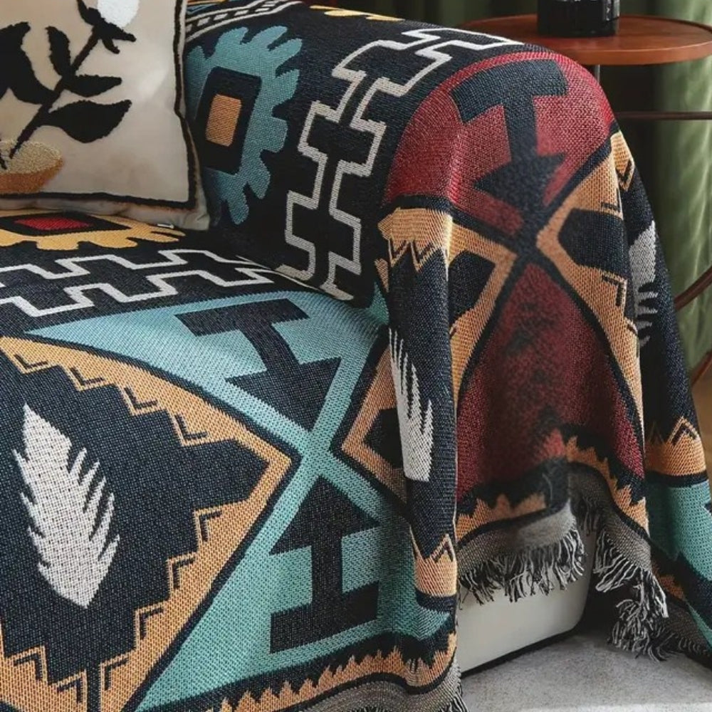 Boho Stijl Bankhoes met Geometrisch Patroon