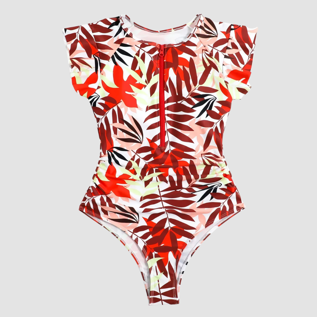 Camouflage Bandeau Zwempak met Rits