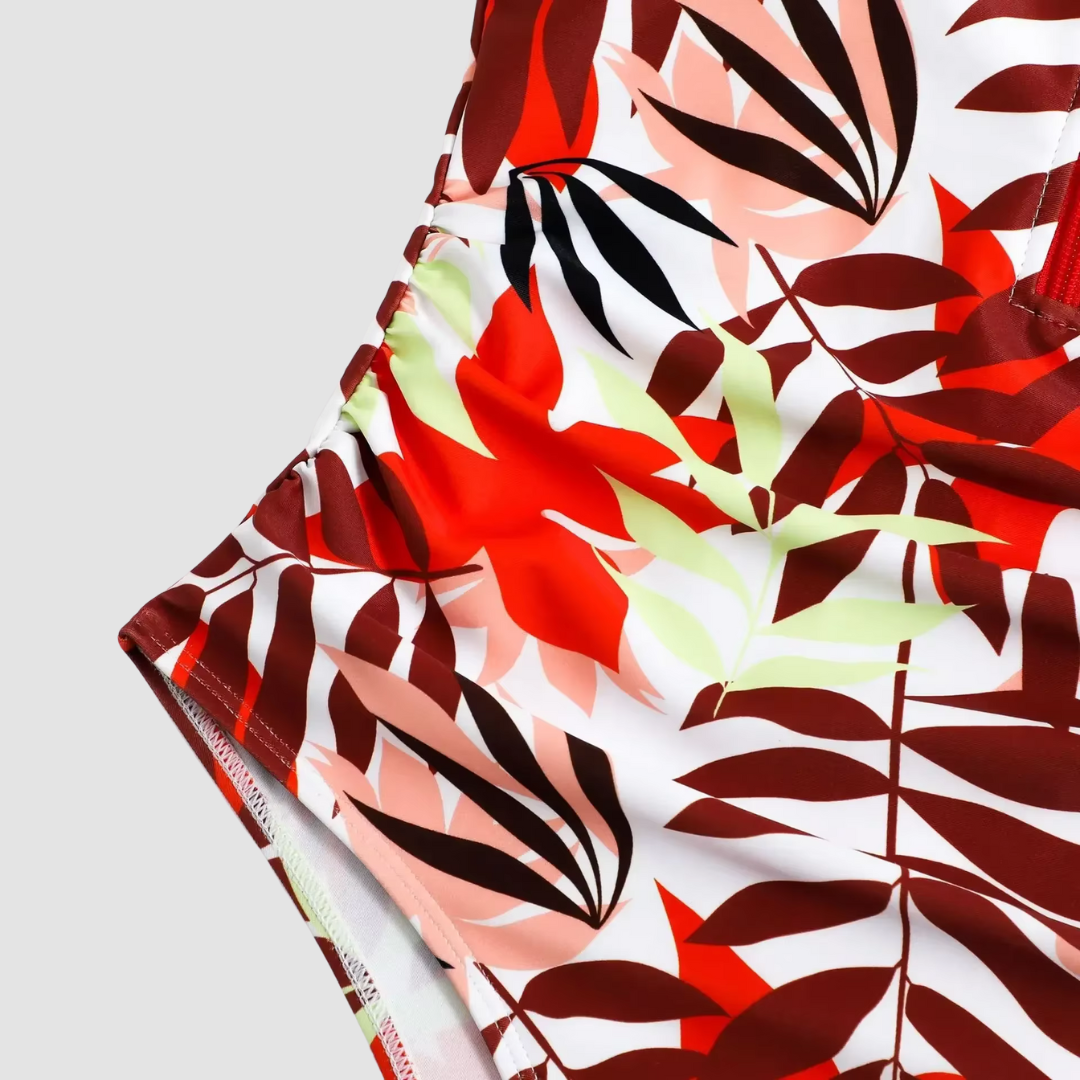 Camouflage Bandeau Zwempak met Rits