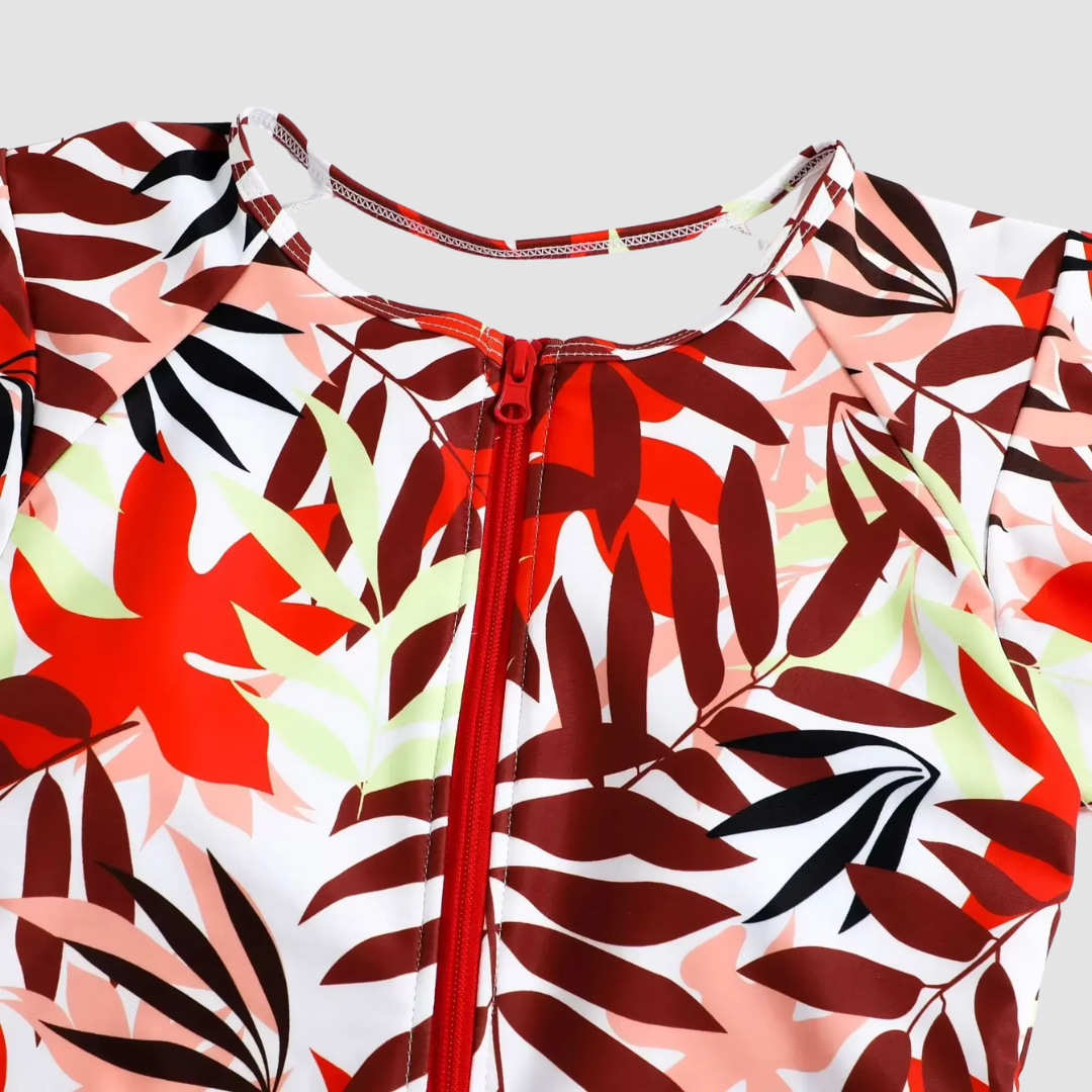 Camouflage Bandeau Zwempak met Rits
