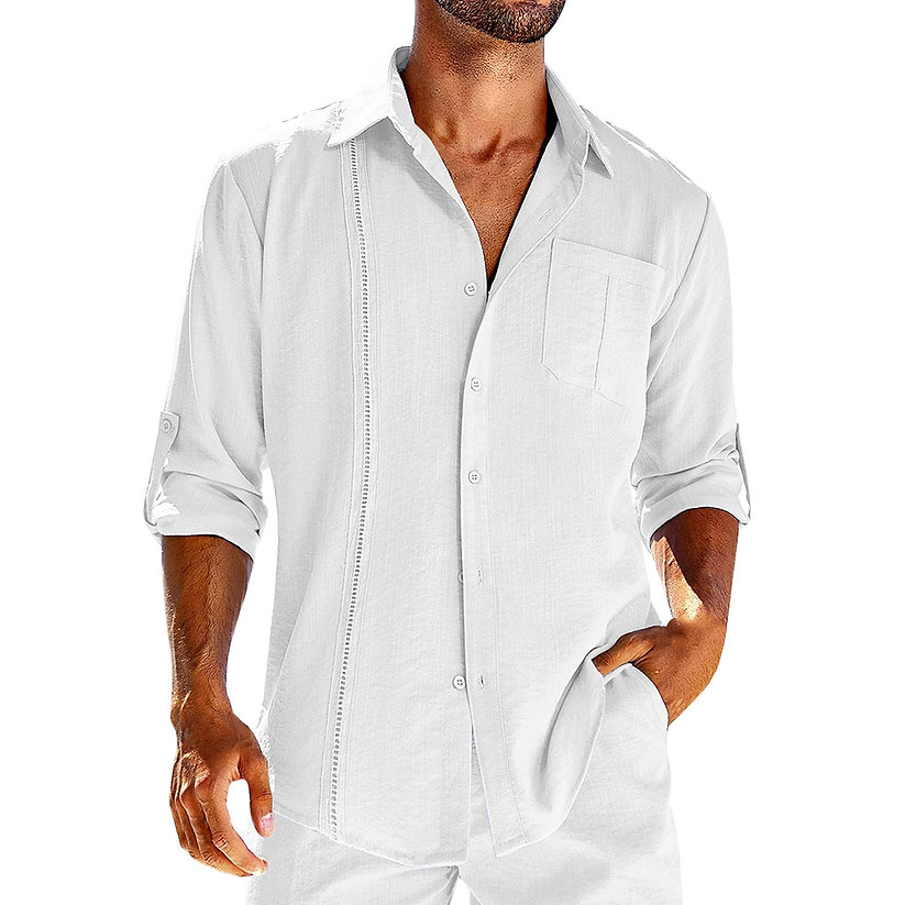 Casual Cubaans Linnen Overhemd Juan