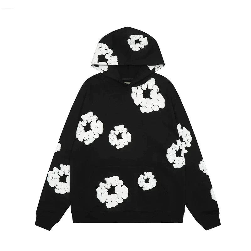 Casual Dames Hoodie met Bloemenpatroon