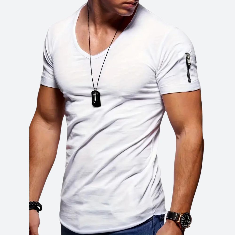 Casual Heren T-Shirt Grote Maten V-Hals