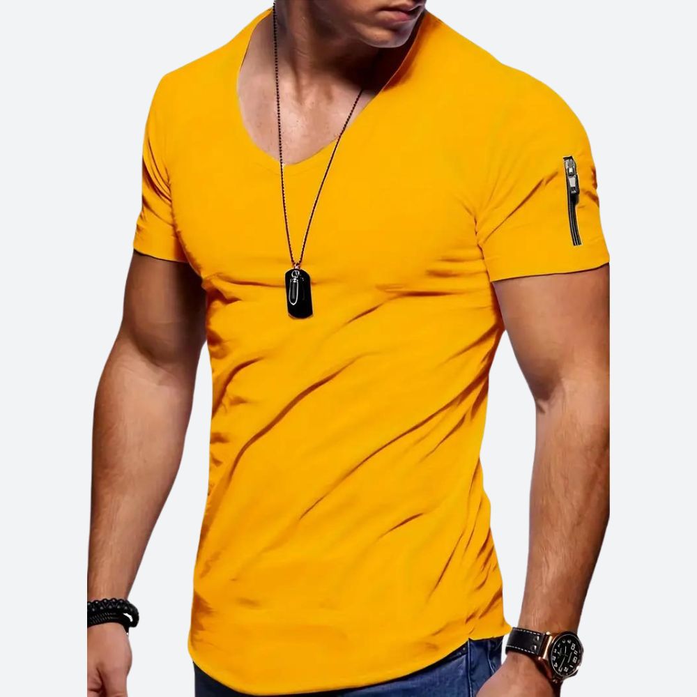 Casual Heren T-Shirt Grote Maten V-Hals