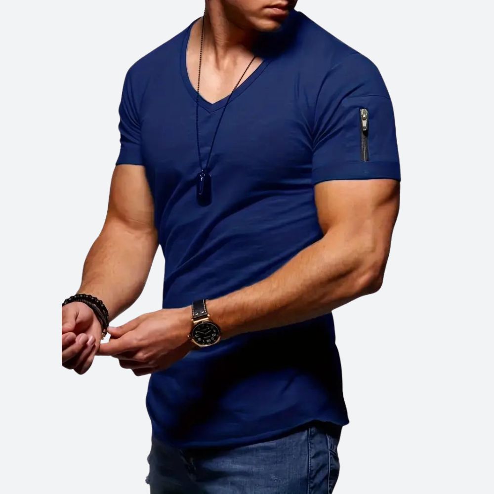 Casual Heren T-Shirt Grote Maten V-Hals