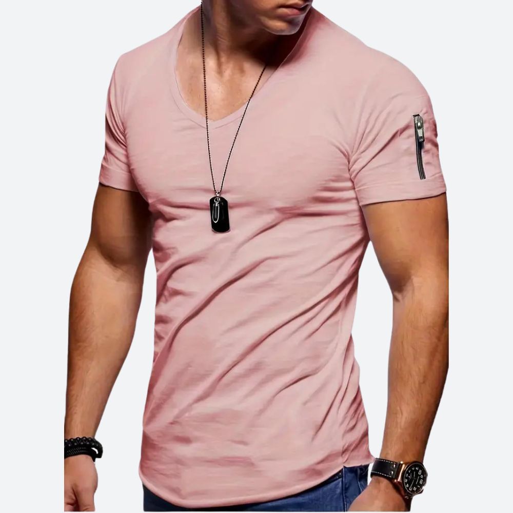 Casual Heren T-Shirt Grote Maten V-Hals