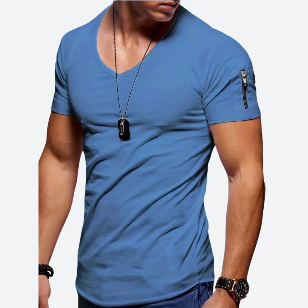 Casual Heren T-Shirt Grote Maten V-Hals