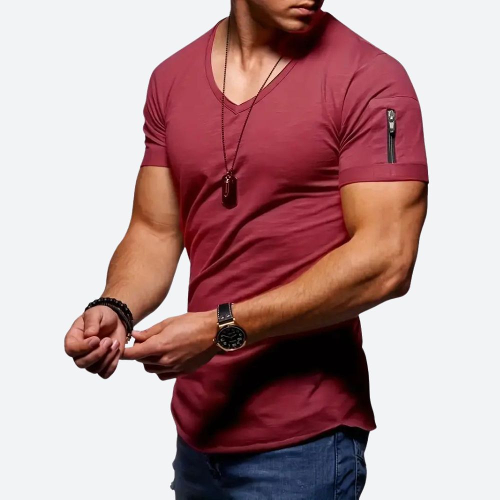 Casual Heren T-Shirt Grote Maten V-Hals
