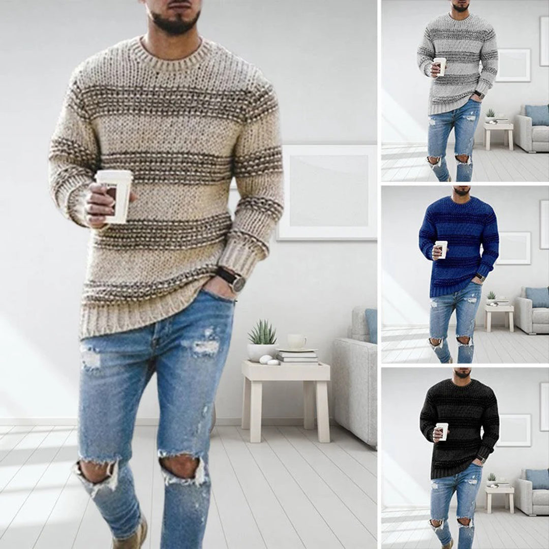 Casual Herentrui Ronde Hals Lente Stijl