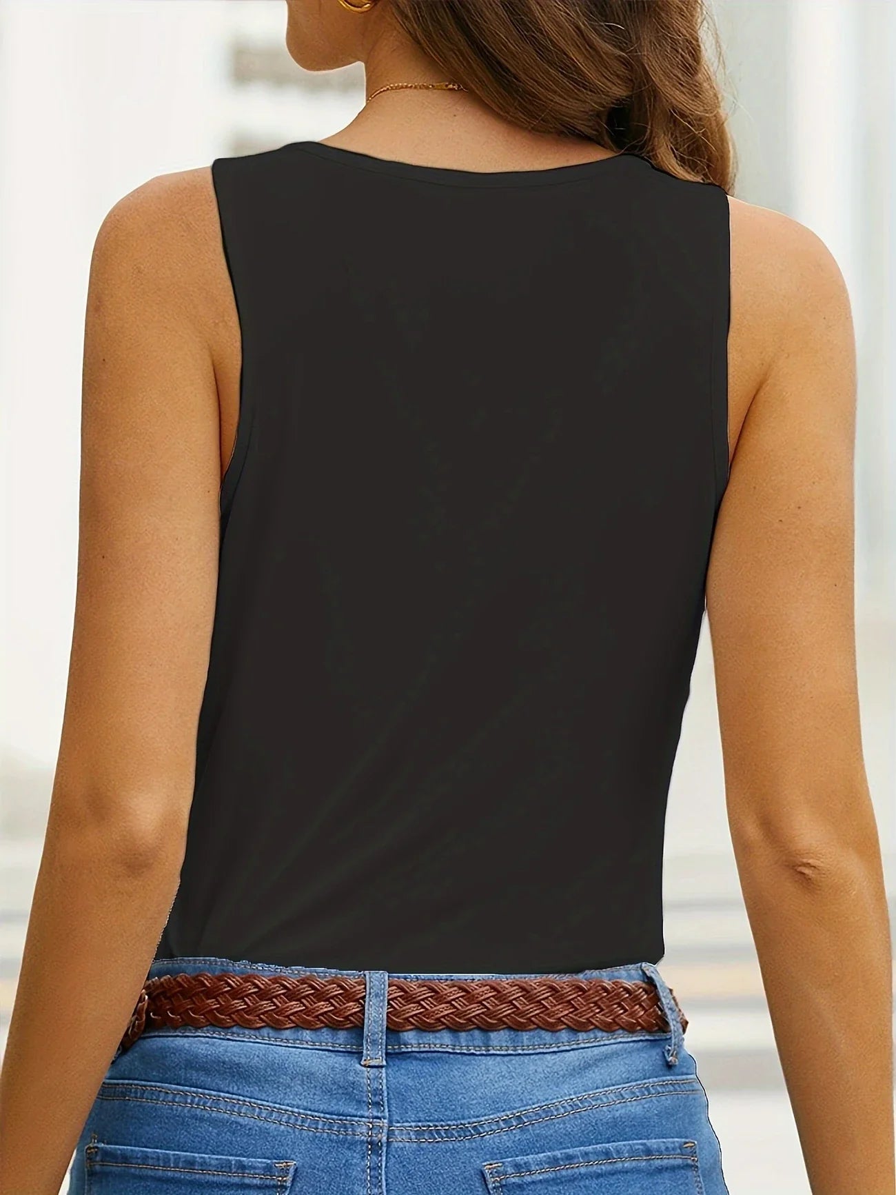 Celeste Plus Size V-Hals Tanktop