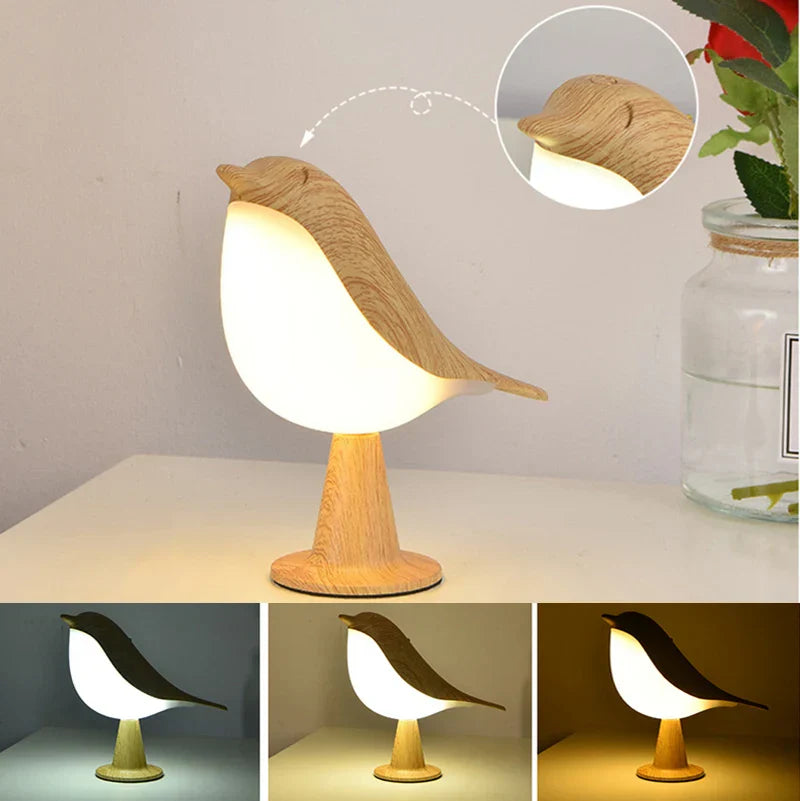 Charmante Dimbare Vogel Bedlamp met Aanraakbediening