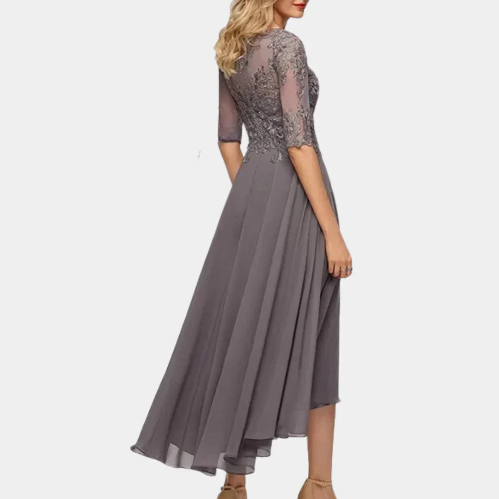Chiffon Avondjurk met Elegante Details