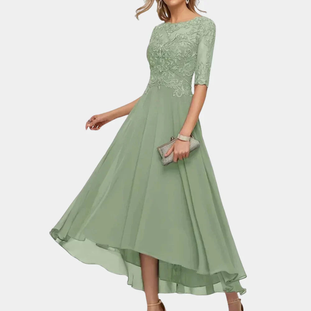 Chiffon Avondjurk met Elegante Details