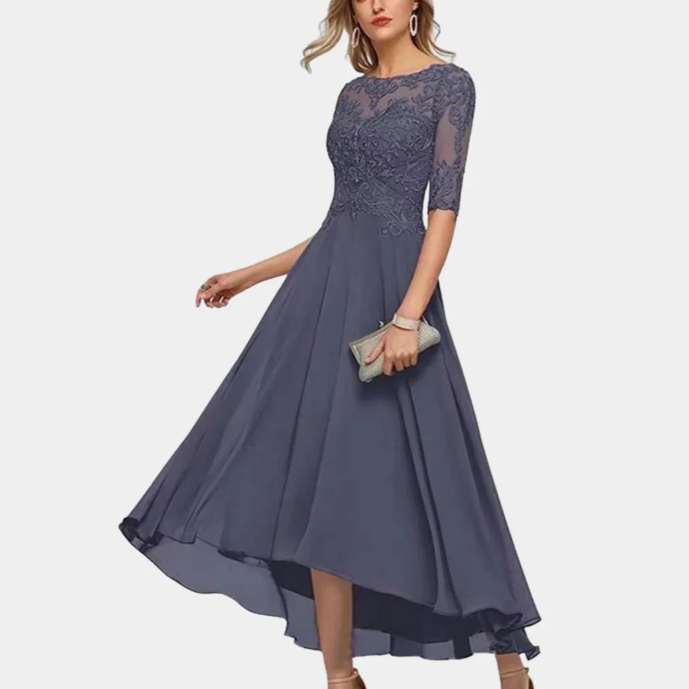 Chiffon Avondjurk met Elegante Details
