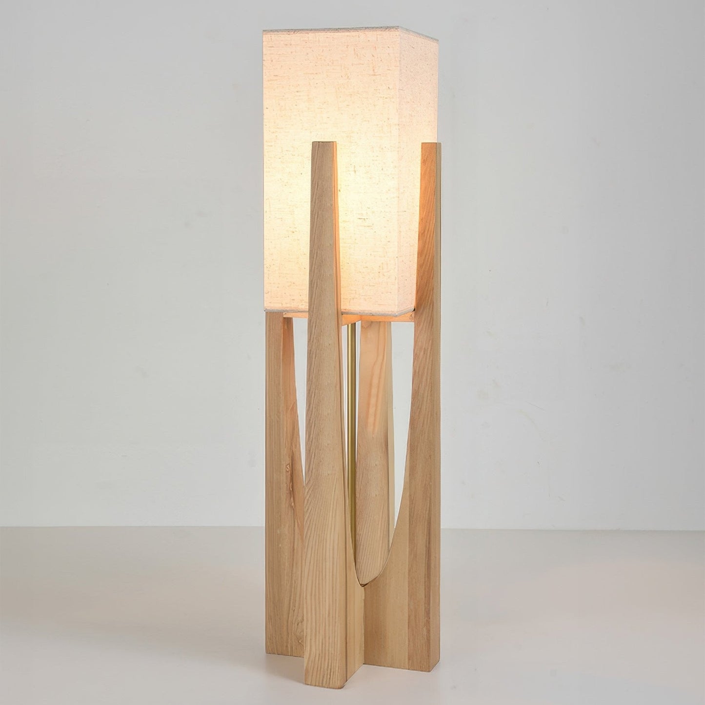 Chloé Minimalistische Vloerlamp - Massief Walnotenhout