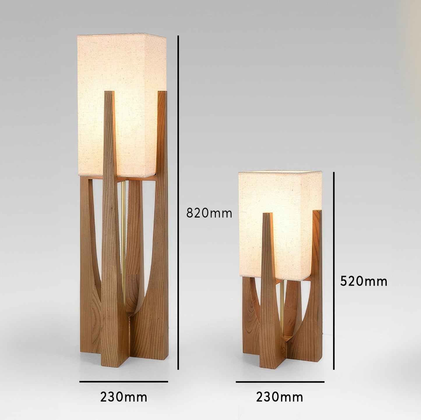 Chloé Minimalistische Vloerlamp - Massief Walnotenhout