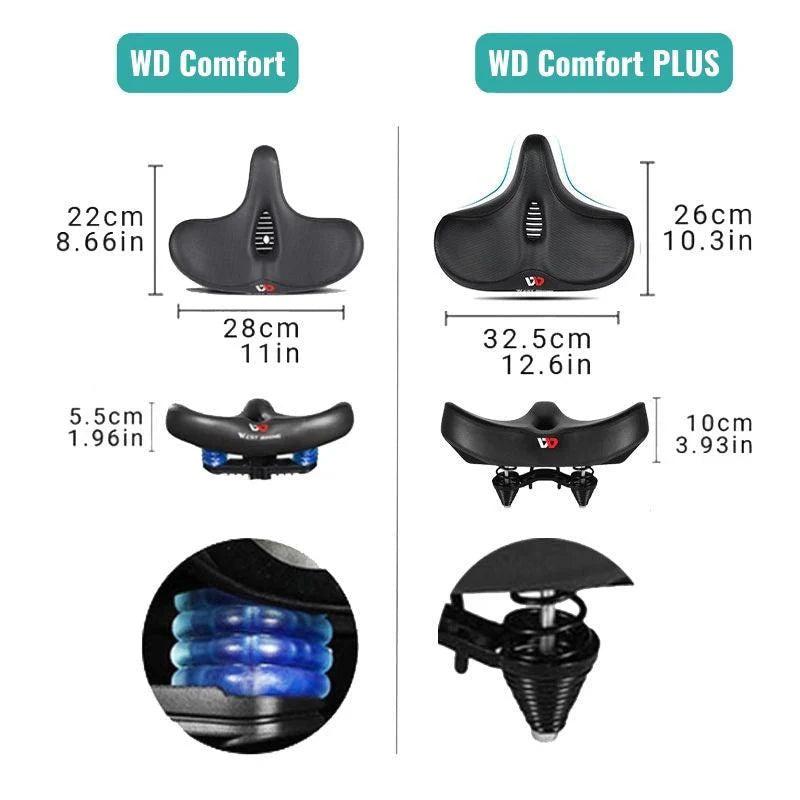 Comfortabel Fietszadel met Brede Zitting