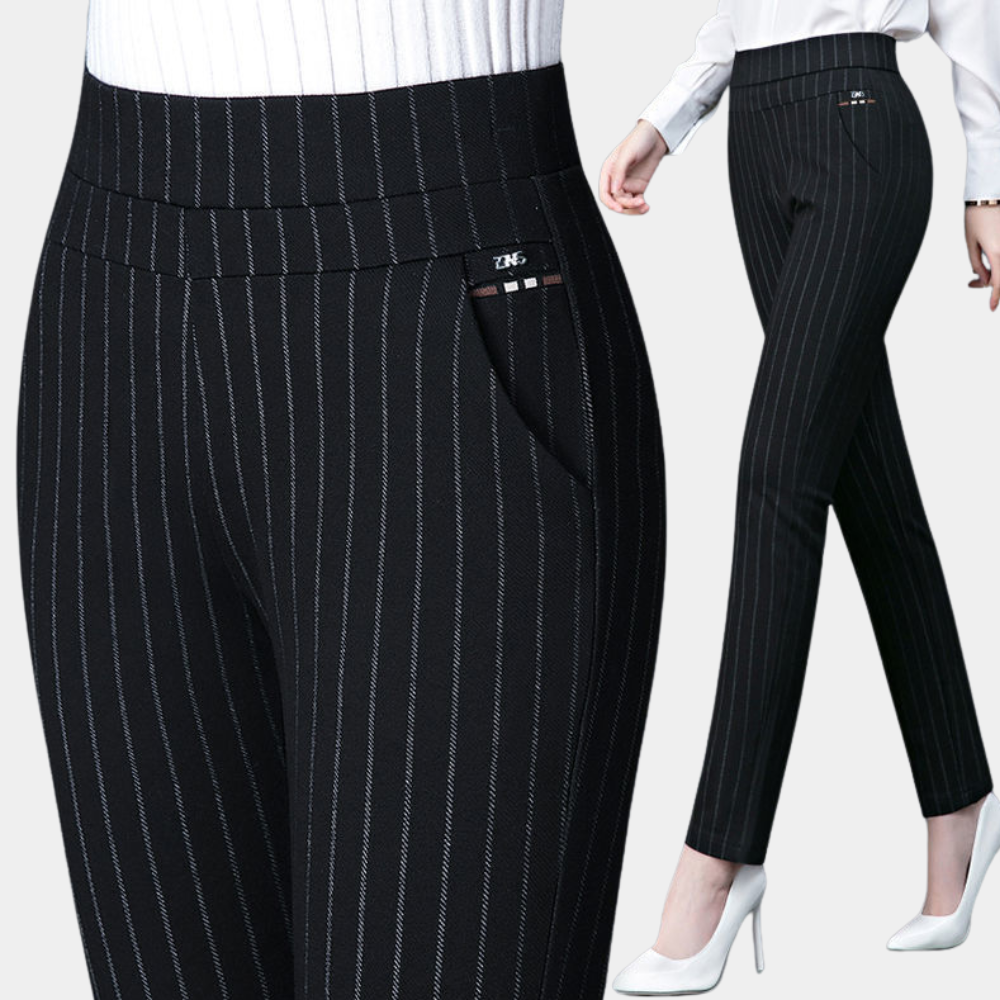 Comfortabele Dames Stretchbroek met Hoge Taille