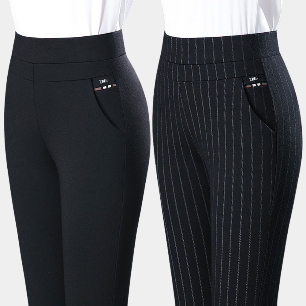 Comfortabele Dames Stretchbroek met Hoge Taille