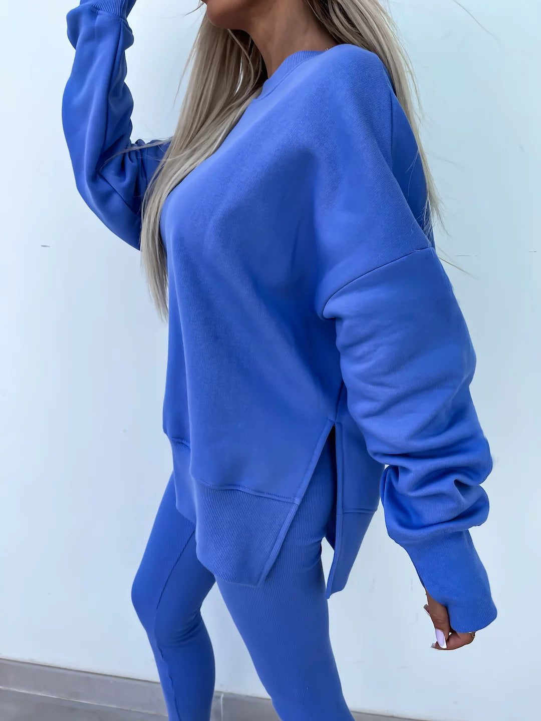 Comfortabele Dames Sweater Set met Split Top